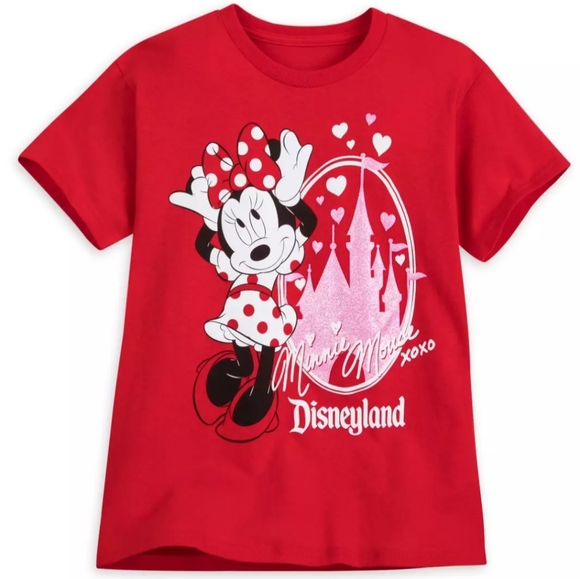 Minnie Mouse Sleeping Beauty Castle T-Shirt for Girls – Disneyland EUC SZ XS